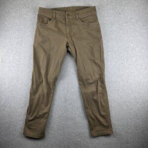 Kuhl Pants Mens 34x30 Green Cargo Revolt Slim Canvas Stretch Moisture Wicking